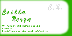 csilla merza business card